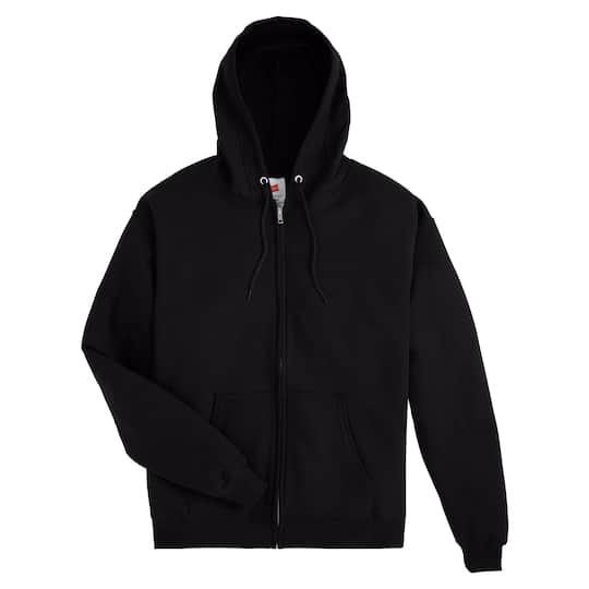 Hanes EcoSmart Fleece Full-Zip Men's Hoodie in Black | 2XL | Michaels®